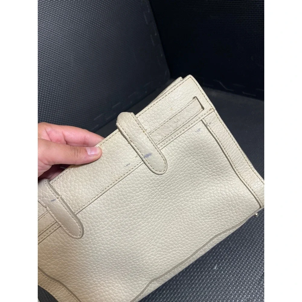 DOONEY & BOURKE East West Tassel OFF WHITE IVORY Pebble Leather Tote Satchel Bag